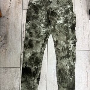Lululemon Align with pockets Green Tie-Dye Leggings